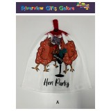 Crochet Top Hand Towel / Tea Towel - Hen Party